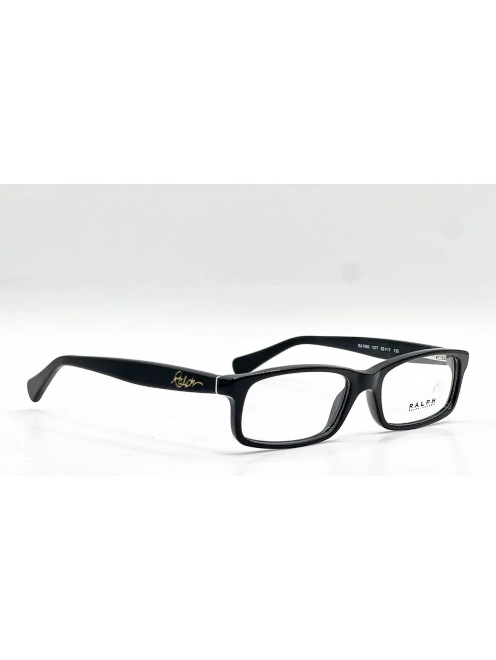 Ralph Lauren RA 7060 1377 Shiny Black Full Rim Eyeglass Frames 52-17-135